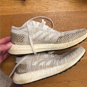 adidas Beige and White Women's Sneakers